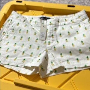 Francesca's Collections Pineapple Print Jean Shorts